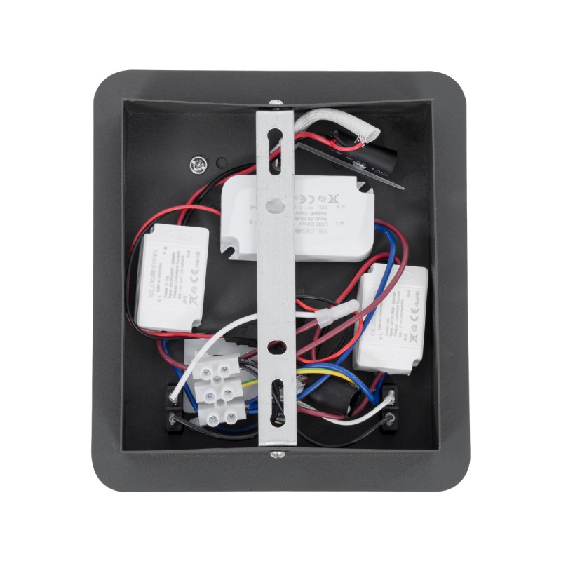 GLOBOSTAR® IBIS 61369 Μοντέρνο Φωτιστικό Τοίχου - Απλίκα Ξενοδοχείου Reading Light με Φορτιστή USB 3A LED 10W 1100lm 36° & 360° AC 220-240V IP20 Φυσικό Λευκό 4500K - Bridgelux COB Chip & TÜV SÜD Driver - Γκρι Ανθρακί Ματ - Μ10 x Π6.1 x Υ18cm - 3 Χ