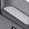 GLOBOSTAR® IBIS 61369 Μοντέρνο Φωτιστικό Τοίχου - Απλίκα Ξενοδοχείου Reading Light με Φορτιστή USB 3A LED 10W 1100lm 36° & 360° AC 220-240V IP20 Φυσικό Λευκό 4500K - Bridgelux COB Chip & TÜV SÜD Driver - Γκρι Ανθρακί Ματ - Μ10 x Π6.1 x Υ18cm - 3 Χ