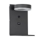 GloboStar® CROWN 61372 Μοντέρνο Φωτιστικό Τοίχου - Απλίκα Ξενοδοχείου Bed Side LED 5W 550lm 120° AC 220-240V - Reading Light - Φορτιστής USB 3A - Μ15 x Π15 x Υ23cm - Φυσικό Λευκό 4500K - Γκρι Ανθρακί GloboStar® CROWN 61372 Μοντέρνο Φωτιστικό Τοίχου - Απλίκα Ξενοδοχείου Bed Side LED 5W 550lm 120° AC 220-240V - Reading Light - Φορτιστής USB 3A - Μ15 x Π15 x Υ23cm - Φυσικό Λευκό 4500K - Γκρι Ανθρακί