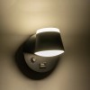 GLOBOSTAR® REGENCY 61373 Μοντέρνο Φωτιστικό Τοίχου - Απλίκα Ξενοδοχείου Reading Light με Φορτιστή USB 3A LED 8W 920lm 120° AC 220-240V IP20 Φυσικό Λευκό 4500K - Bridgelux SMD Chip & TÜV SÜD Driver - Μαύρο Ματ - Μ12 x Π12 x Υ13cm - 3 Χρόνια Εγγύηση