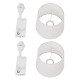 GloboStar® ROULETTE-R 61380 Μοντέρνο Φωτιστικό Τοίχου - Απλίκα Ξενοδοχείου Bed Side LED 3W 360lm & 1 x E27 36° & 360° AC 220-240V - Reading Up/Down Light - Φορτιστής USB 3A - Μ22 x Π23.5 x Υ37cm - Φυσικό Λευκό 4500K - Λευκό με Μπεζ Καπέλο - Σετ 2