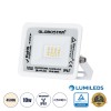 GloboStar® ATLAS 61405 Επαγγελματικός Προβολέας LED 10W 1200lm 120° AC 220-240V - Αδιάβροχος IP67 - Μ10 x Π2 x Υ8cm - Λευκό - Φυσικό Λευκό 4500K - LUMILEDS Chips - TÜV Rheinland Certified - 5 Years Warranty