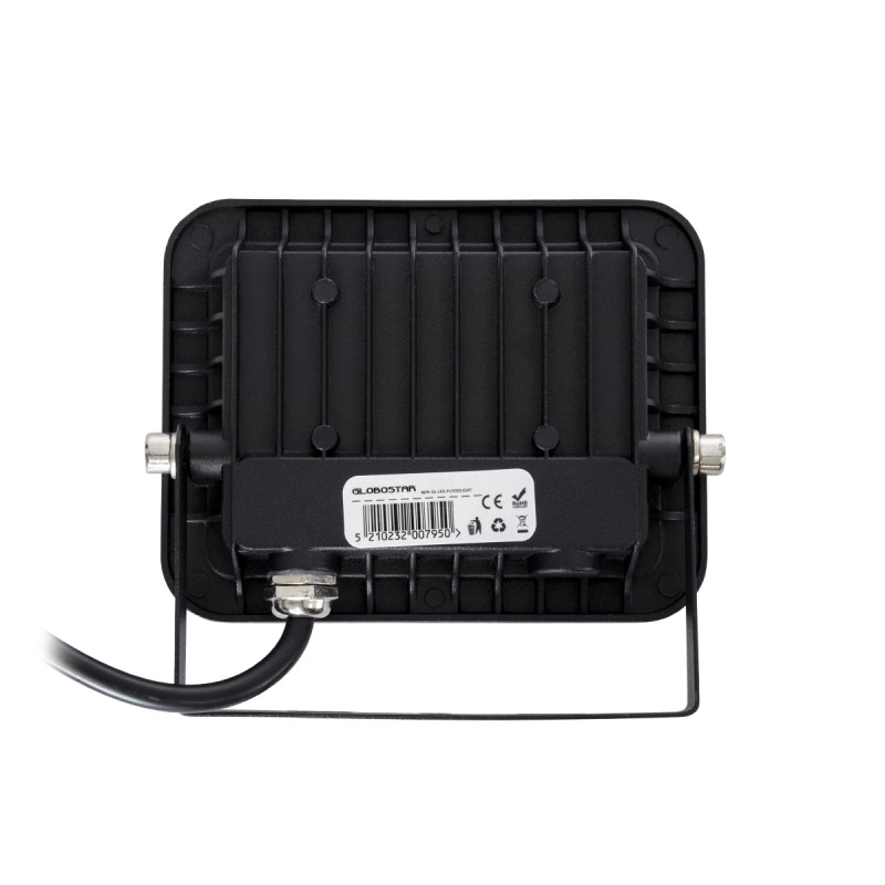 GloboStar® ATLAS 61412 Επαγγελματικός Προβολέας LED 20W 2300lm 120° AC 220-240V - Αδιάβροχος IP67 - Μ12 x Π2.5 x Υ9.5cm - Μαύρο - Θερμό Λευκό 2700K - LUMILEDS Chips - TÜV Rheinland Certified - 5 Years Warranty