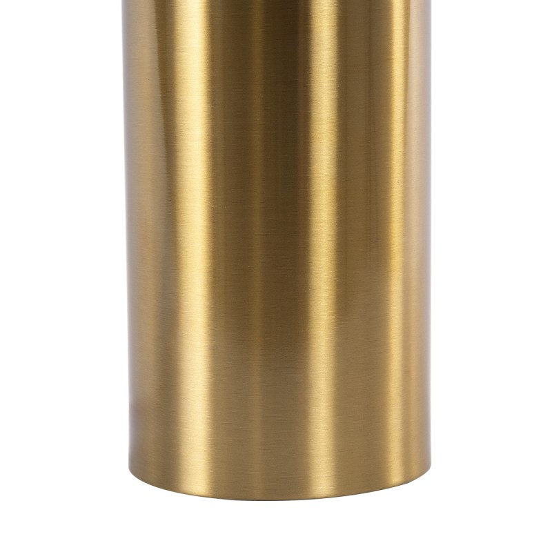 GloboStar® URANUS-S 61451 Μοντέρνο Επιτραπέζιο Φωτιστικό Πορτατίφ Δίφωτο 2 x E27 AC220-240V IP20 - Φ25 x Υ39cm - Χρυσό Πλατίνα Μεταλλικό Καμπάνα με Διακόπτη On/Off - 5 Χρόνια Εγγύηση