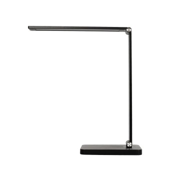 GLOBOSTAR® TEBLA 60481 Μοντέρνο Επιτραπέζιο Φωτιστικό Γραφείου LED 5W 500lm 120° AC 220-240V IP20 Ρυθμιζόμενο Λευκό CCT με Αφή 2700K/4500K/6000K Dimmable - Bridgelux SMD Chip - Μαύρο - Μ11 x Π31 x Υ52cm - 2 Χρόνια Εγγύηση