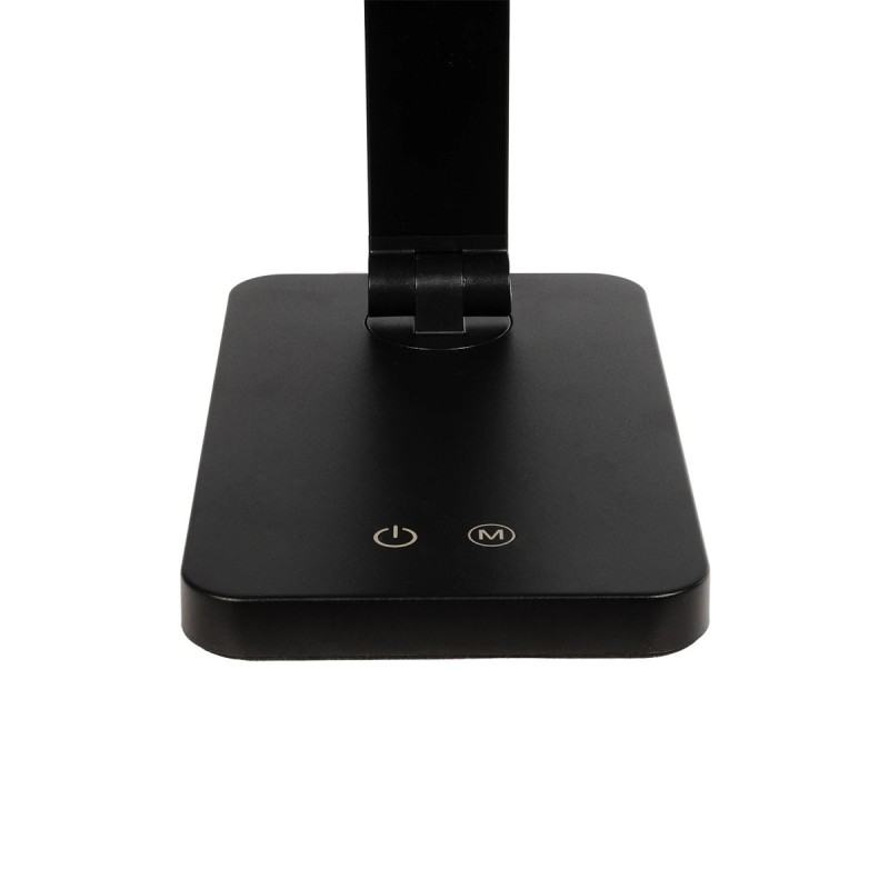 GLOBOSTAR® TEBLA 60481 Μοντέρνο Επιτραπέζιο Φωτιστικό Γραφείου LED 5W 500lm 120° AC 220-240V IP20 Ρυθμιζόμενο Λευκό CCT με Αφή 2700K/4500K/6000K Dimmable - Bridgelux SMD Chip - Μαύρο - Μ11 x Π31 x Υ52cm - 2 Χρόνια Εγγύηση