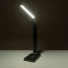 GLOBOSTAR® TEBLA 60482 Μοντέρνο Επιτραπέζιο Φωτιστικό Γραφείου με Ασύρματη Φόρτιση 5W 1A LED 5W 500lm 120° AC 220-240V IP20 Ρυθμιζόμενο Λευκό CCT με Αφή 2700K/4500K/6000K Dimmable - Bridgelux SMD Chip - Μαύρο - Μ11 x Π31 x Υ52cm - 2 Χρόνια Εγγύηση