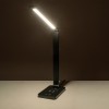 GLOBOSTAR® TEBLA 60482 Μοντέρνο Επιτραπέζιο Φωτιστικό Γραφείου με Ασύρματη Φόρτιση 5W 1A LED 5W 500lm 120° AC 220-240V IP20 Ρυθμιζόμενο Λευκό CCT με Αφή 2700K/4500K/6000K Dimmable - Bridgelux SMD Chip - Μαύρο - Μ11 x Π31 x Υ52cm - 2 Χρόνια Εγγύηση