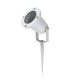 GloboStar® GARDELINI 61483 Καρφωτό Κινούμενο Φωτιστικό Σποτ Κήπου με Ντουί 1 x GU10 VDE Certified AC 220-240V Αδιάβροχο IP65 - Σώμα Αλουμινίου & Υψηλής Αντοχής Tempered Glass & Μ40cm VDE Καλώδιο Σύνδεσης - Φ10 x Υ30cm - Λευκό - 5 Χρόνια Εγγύηση