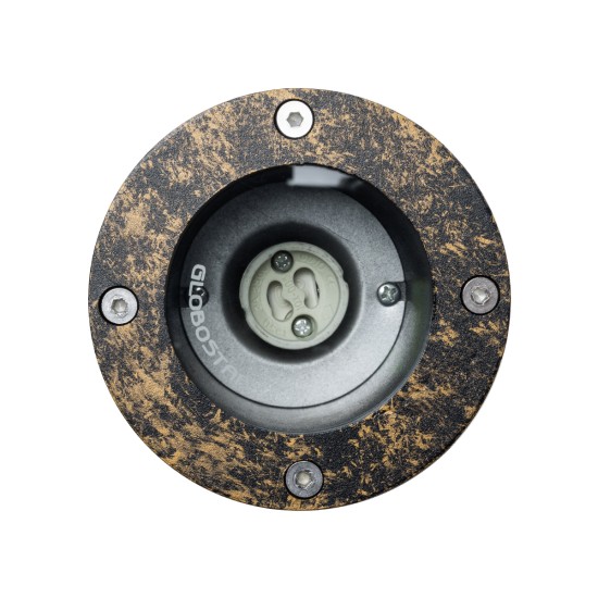 GloboStar® GARDELINI 61485 Καρφωτό Κινούμενο Φωτιστικό Σποτ Κήπου με Ντουί 1 x GU10 VDE Certified AC 220-240V Αδιάβροχο IP65 - Σώμα Αλουμινίου & Υψηλής Αντοχής Tempered Glass & Μ40cm VDE Καλώδιο Σύνδεσης - Φ10 x Υ30cm - Χρυσό Εφέ Σκουριάς - 5 Χρόν