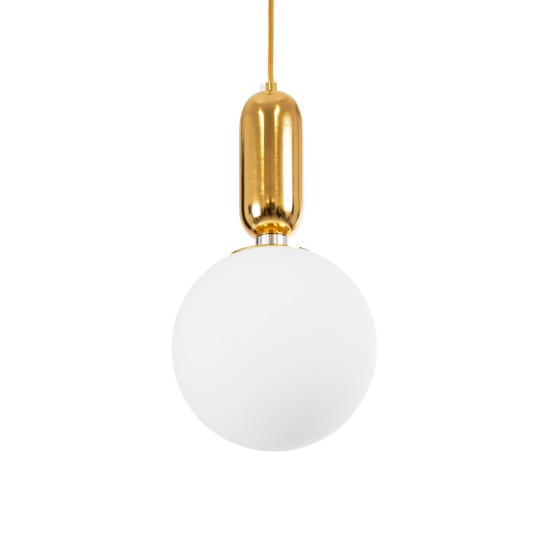 GloboStar® ESTETICO 61492 Μοντέρνο Κρεμαστό Φωτιστικό Μπάλα Μονόφωτο 1 x E27 IP20 Λευκό Γυαλί με Χρυσό Μέταλλο - Μ20 x Π20 x Υ38cm GloboStar® ESTETICO 61492 Μοντέρνο Κρεμαστό Φωτιστικό Μπάλα Μονόφωτο 1 x E27 IP20 Λευκό Γυαλί με Χρυσό Μέταλλο - Μ20 x Π20 x Υ38cm