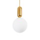 GloboStar® ESTETICO 61492 Μοντέρνο Κρεμαστό Φωτιστικό Μπάλα Μονόφωτο 1 x E27 IP20 Λευκό Γυαλί με Χρυσό Μέταλλο - Μ20 x Π20 x Υ38cm GloboStar® ESTETICO 61492 Μοντέρνο Κρεμαστό Φωτιστικό Μπάλα Μονόφωτο 1 x E27 IP20 Λευκό Γυαλί με Χρυσό Μέταλλο - Μ20 x Π20 x Υ38cm