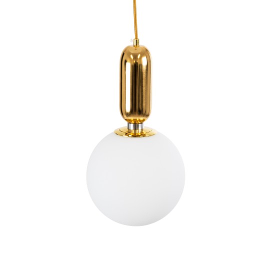 GloboStar® ESTETICO 61492 Μοντέρνο Κρεμαστό Φωτιστικό Μπάλα Μονόφωτο 1 x E27 IP20 Λευκό Γυαλί με Χρυσό Μέταλλο - Μ20 x Π20 x Υ38cm GloboStar® ESTETICO 61492 Μοντέρνο Κρεμαστό Φωτιστικό Μπάλα Μονόφωτο 1 x E27 IP20 Λευκό Γυαλί με Χρυσό Μέταλλο - Μ20 x Π20 x Υ38cm