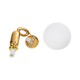 GloboStar® ESTETICO 61492 Μοντέρνο Κρεμαστό Φωτιστικό Μπάλα Μονόφωτο 1 x E27 IP20 Λευκό Γυαλί με Χρυσό Μέταλλο - Μ20 x Π20 x Υ38cm GloboStar® ESTETICO 61492 Μοντέρνο Κρεμαστό Φωτιστικό Μπάλα Μονόφωτο 1 x E27 IP20 Λευκό Γυαλί με Χρυσό Μέταλλο - Μ20 x Π20 x Υ38cm