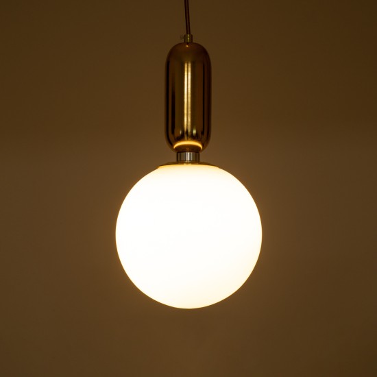 GloboStar® ESTETICO 61492 Μοντέρνο Κρεμαστό Φωτιστικό Μπάλα Μονόφωτο 1 x E27 IP20 Λευκό Γυαλί με Χρυσό Μέταλλο - Μ20 x Π20 x Υ38cm GloboStar® ESTETICO 61492 Μοντέρνο Κρεμαστό Φωτιστικό Μπάλα Μονόφωτο 1 x E27 IP20 Λευκό Γυαλί με Χρυσό Μέταλλο - Μ20 x Π20 x Υ38cm