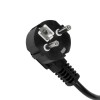 GLOBOSTAR® PLUGA 61498 Καλώδιο Τροφοδοσίας C13 με Πλάγια Πρίζα Schuko 250V 10A max 1.5m - 3*0.75mm2 - Μαύρο - Μ150 x Π3.6 x Υ3.6cm