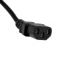 GLOBOSTAR® PLUGA 61498 Καλώδιο Τροφοδοσίας C13 με Πλάγια Πρίζα Schuko 250V 10A max 1.5m - 3*0.75mm2 - Μαύρο - Μ150 x Π3.6 x Υ3.6cm