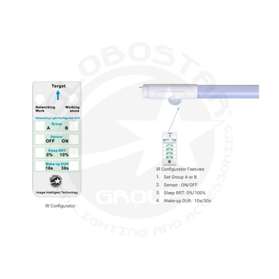 GLOBOSTAR® PARKING 61499 120cm Λάμπα T8 G13 Τύπου Φθορίου Τεχνολογίας Smart Group Linkable Control System 2.4Ghz με Αισθητήρα Κίνησης Microwave LED 16W 2000lm 220° AC 220-240V IP20 Λευκό Γαλακτερό Γυαλί - Ψυχρό Λευκό 6000K - LUMILEDs SMD Chip - Μ120 x Π3