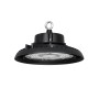 GLOBOSTAR® INDUSTRY 61500 Βιομηχανικό Φωτιστικό Καμπάνα High Bay UFO LED 100W 15000lm SDCM<5 90° AC 85-265V Αδιάβροχο IP65 IK08 Φυσικό Λευκό 5000K - 175 x Sanan Opto SMD Chip & TÜV SÜD Driver - Μαύρο Χυτό Αλουμίνιο - Μ26.5 x Π26.5 x Υ15cm - 5 Χρόνι