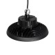 GLOBOSTAR® INDUSTRY 61500 Βιομηχανικό Φωτιστικό Καμπάνα High Bay UFO LED 100W 15000lm SDCM<5 90° AC 85-265V Αδιάβροχο IP65 IK08 Μαύρο Χυτό Αλουμίνιο - Φυσικό Λευκό 5000K - 175 x Sanan Opto SMD Chip & TÜV SÜD Driver - Μ26.5 x Π26.5 x Υ15cm - 5 Χρόνι