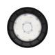 GLOBOSTAR® INDUSTRY 61500 Βιομηχανικό Φωτιστικό Καμπάνα High Bay UFO LED 100W 15000lm SDCM<5 90° AC 85-265V Αδιάβροχο IP65 IK08 Μαύρο Χυτό Αλουμίνιο - Φυσικό Λευκό 5000K - 175 x Sanan Opto SMD Chip & TÜV SÜD Driver - Μ26.5 x Π26.5 x Υ15cm - 5 Χρόνι