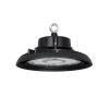 GLOBOSTAR® INDUSTRY 61501 Βιομηχανικό Φωτιστικό Καμπάνα High Bay UFO LED 150W 22500lm SDCM<5 90° AC 85-265V Αδιάβροχο IP65 IK08 Μαύρο Χυτό Αλουμίνιο - Φυσικό Λευκό 5000K - 275 x Sanan Opto SMD Chip & TÜV SÜD Driver - Μ26.5 x Π26.5 x Υ15cm - 5 Χρόνι