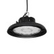 GLOBOSTAR® INDUSTRY 61501 Βιομηχανικό Φωτιστικό Καμπάνα High Bay UFO LED 150W 22500lm SDCM<5 90° AC 85-265V Αδιάβροχο IP65 IK08 Μαύρο Χυτό Αλουμίνιο - Φυσικό Λευκό 5000K - 275 x Sanan Opto SMD Chip & TÜV SÜD Driver - Μ26.5 x Π26.5 x Υ15cm - 5 Χρόνι
