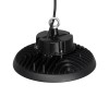 GLOBOSTAR® INDUSTRY 61501 Βιομηχανικό Φωτιστικό Καμπάνα High Bay UFO LED 150W 22500lm SDCM<5 90° AC 85-265V Αδιάβροχο IP65 IK08 Μαύρο Χυτό Αλουμίνιο - Φυσικό Λευκό 5000K - 275 x Sanan Opto SMD Chip & TÜV SÜD Driver - Μ26.5 x Π26.5 x Υ15cm - 5 Χρόνι