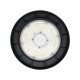 GLOBOSTAR® INDUSTRY 61501 Βιομηχανικό Φωτιστικό Καμπάνα High Bay UFO LED 150W 22500lm SDCM<5 90° AC 85-265V Αδιάβροχο IP65 IK08 Μαύρο Χυτό Αλουμίνιο - Φυσικό Λευκό 5000K - 275 x Sanan Opto SMD Chip & TÜV SÜD Driver - Μ26.5 x Π26.5 x Υ15cm - 5 Χρόνι