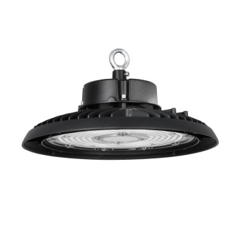 GLOBOSTAR® INDUSTRY 61502 Βιομηχανικό Φωτιστικό Καμπάνα High Bay UFO LED 200W 30000lm SDCM<5 90° AC 85-265V Αδιάβροχο IP65 IK08 Φυσικό Λευκό 5000K - 338 x Sanan Opto SMD Chip & TÜV SÜD Driver - Μαύρο Χυτό Αλουμίνιο - Μ30 x Π30 x Υ16cm - 5 Χρόνια Εγ