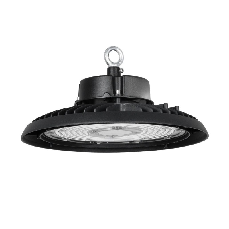GLOBOSTAR® INDUSTRY 61502 Βιομηχανικό Φωτιστικό Καμπάνα High Bay UFO LED 200W 30000lm SDCM<5 90° AC 85-265V Αδιάβροχο IP65 IK08 Μαύρο Χυτό Αλουμίνιο - Φυσικό Λευκό 5000K - 338 x Sanan Opto SMD Chip & TÜV SÜD Driver - Μ30 x Π30 x Υ16cm - 5 Χρόνια Εγ