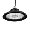 GLOBOSTAR® INDUSTRY 61502 Βιομηχανικό Φωτιστικό Καμπάνα High Bay UFO LED 200W 30000lm SDCM<5 90° AC 85-265V Αδιάβροχο IP65 IK08 Μαύρο Χυτό Αλουμίνιο - Φυσικό Λευκό 5000K - 338 x Sanan Opto SMD Chip & TÜV SÜD Driver - Μ30 x Π30 x Υ16cm - 5 Χρόνια Εγ