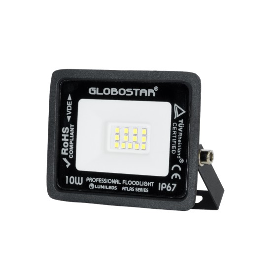 GloboStar® ATLAS 61515 Επαγγελματικός Προβολέας LED 10W 1250lm 120° AC 220-240V - Αδιάβροχος IP67 - Μ10 x Π2 x Υ8cm - Μαύρο - Ψυχρό Λευκό 6000K - LUMILEDS Chips - TÜV Rheinland Certified - 5 Χρόνια Εγγύηση GloboStar® ATLAS 61515 Επαγγελματικός Προβολέας LED 10W 1250lm 120° AC 220-240V - Αδιάβροχος IP67 - Μ10 x Π2 x Υ8cm - Μαύρο - Ψυχρό Λευκό 6000K - LUMILEDS Chips - TÜV Rheinland Certified - 5 Χρόνια Εγγύηση