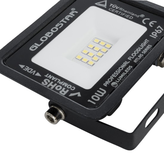 GloboStar® ATLAS 61515 Επαγγελματικός Προβολέας LED 10W 1250lm 120° AC 220-240V - Αδιάβροχος IP67 - Μ10 x Π2 x Υ8cm - Μαύρο - Ψυχρό Λευκό 6000K - LUMILEDS Chips - TÜV Rheinland Certified - 5 Χρόνια Εγγύηση GloboStar® ATLAS 61515 Επαγγελματικός Προβολέας LED 10W 1250lm 120° AC 220-240V - Αδιάβροχος IP67 - Μ10 x Π2 x Υ8cm - Μαύρο - Ψυχρό Λευκό 6000K - LUMILEDS Chips - TÜV Rheinland Certified - 5 Χρόνια Εγγύηση