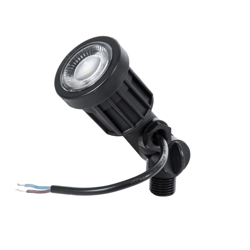 GloboStar® GARDENINI 61544 Καρφωτό Φωτιστικό Σποτ Κήπου LED 5W 550lm 38° DC 24V IP68 Υψηλής Αντοχής ABS IK06 Φ5.5 x Υ13.5cm - Πράσινο 550nm Dimmable - Μαύρο - Bridgelux Chip - 3 Years Warranty