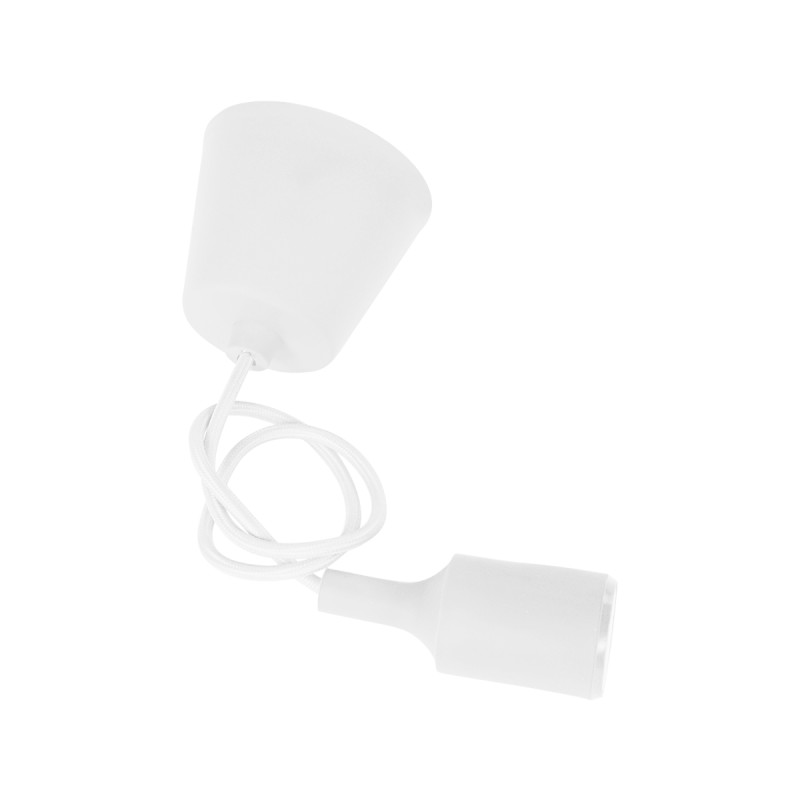 GLOBOSTAR® CABLITO 61550 Μοντέρνο Κρεμαστό Φωτιστικό Οροφής με Ντουί 1 x E27 AC 220-240V IP20 - Λευκό - Μ4 x Π4 x Υ110cm