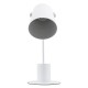 GloboStar® PENCASE 61564 Μοντέρνο Επιτραπέζιο Φωτιστικό Γραφείου - Πορτατίφ - Μονόφωτο 1 x E27 Λευκό Μεταλλικό Καμπάνα με Διακόπτη On/Off - Μολυβοθήκη & Βάση Τηλεφώνου - L12 x W15 x H38cm