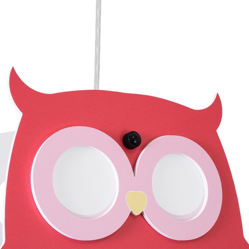 GloboStar® OWL 61576 Παιδικό Κρεμαστό Φωτιστικό Φιγούρα Μονόφωτο 1 x E27 IP20 Πολύχρωμο Πλαστικό - Μ29.5 x Π15.5 x Υ30.5cm