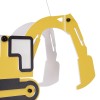 GloboStar® EXCAVATOR 61579 Παιδικό Κρεμαστό Φωτιστικό Φιγούρα Μονόφωτο 1 x E27 IP20 Κίτρινο & Μαύρο Πλαστικό - Μ45 x Π15.5 x Υ27cm
