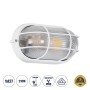 GLOBOSTAR® BOATLIGHT 61582 Vintage Φωτιστικό Καραβοχελώνα Τοίχου - Απλίκα με Ντουί 1 x E27 AC 220-240V Αδιάβροχο IP65 - Λευκό Ματ - Μ21 x Π10.4 x Υ9cm