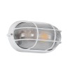GLOBOSTAR® BOATLIGHT 61582 Φωτιστικό Καραβοχελώνα Τοίχου - Απλίκα με Ντουί 1 x E27 120° AC 220-240V Αδιάβροχο IP65 -  Λευκό Ματ - Μ21 x Π10.4 x Υ9cm