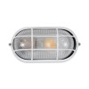 GLOBOSTAR® BOATLIGHT 61582 Φωτιστικό Καραβοχελώνα Τοίχου - Απλίκα με Ντουί 1 x E27 120° AC 220-240V Αδιάβροχο IP65 -  Λευκό Ματ - Μ21 x Π10.4 x Υ9cm