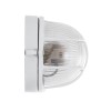 GLOBOSTAR® BOATLIGHT 61582 Φωτιστικό Καραβοχελώνα Τοίχου - Απλίκα με Ντουί 1 x E27 120° AC 220-240V Αδιάβροχο IP65 -  Λευκό Ματ - Μ21 x Π10.4 x Υ9cm