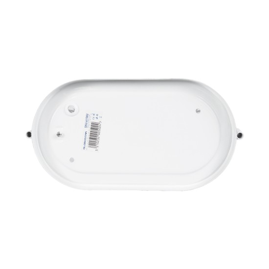 GLOBOSTAR® BOATLIGHT 61582 Φωτιστικό Καραβοχελώνα Τοίχου - Απλίκα με Ντουί 1 x E27 120° AC 220-240V Αδιάβροχο IP65 -  Λευκό Ματ - Μ21 x Π10.4 x Υ9cm
