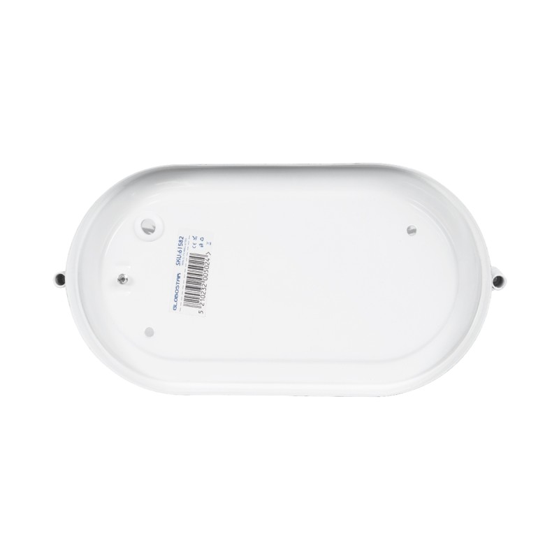 GLOBOSTAR® BOATLIGHT 61582 Φωτιστικό Καραβοχελώνα Τοίχου - Απλίκα με Ντουί 1 x E27 120° AC 220-240V Αδιάβροχο IP65 -  Λευκό Ματ - Μ21 x Π10.4 x Υ9cm