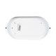 GLOBOSTAR® BOATLIGHT 61582 Φωτιστικό Καραβοχελώνα Τοίχου - Απλίκα με Ντουί 1 x E27 120° AC 220-240V Αδιάβροχο IP65 -  Λευκό Ματ - Μ21 x Π10.4 x Υ9cm