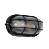 GLOBOSTAR® BOATLIGHT 61583 Φωτιστικό Καραβοχελώνα Τοίχου - Απλίκα με Ντουί 1 x E27 120° AC 220-240V Αδιάβροχο IP65 -  Μαύρο Ματ - Μ21 x Π10.4 x Υ9cm