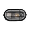 GLOBOSTAR® BOATLIGHT 61583 Φωτιστικό Καραβοχελώνα Τοίχου - Απλίκα με Ντουί 1 x E27 120° AC 220-240V Αδιάβροχο IP65 -  Μαύρο Ματ - Μ21 x Π10.4 x Υ9cm