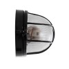 GLOBOSTAR® BOATLIGHT 61583 Φωτιστικό Καραβοχελώνα Τοίχου - Απλίκα με Ντουί 1 x E27 120° AC 220-240V Αδιάβροχο IP65 -  Μαύρο Ματ - Μ21 x Π10.4 x Υ9cm