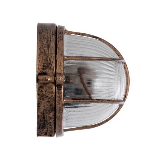 GLOBOSTAR® BOATLIGHT 61584 Vintage Φωτιστικό Καραβοχελώνα Τοίχου - Απλίκα με Ντουί 1 x E27 AC 220-240V Αδιάβροχο IP65 - Μπρονζέ Εφέ Σκουριάς Ματ - Μ21 x Π10.4 x Υ9cm GLOBOSTAR® BOATLIGHT 61584 Vintage Φωτιστικό Καραβοχελώνα Τοίχου - Απλίκα με Ντουί 1 x E27 120° AC 220-240V Αδιάβροχο IP65 - Μπρονζέ Εφέ Σκουριάς Ματ - Μ21 x Π10.4 x Υ9cm